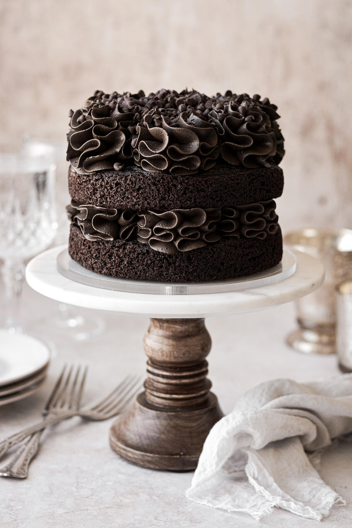 Dark chocolate cake